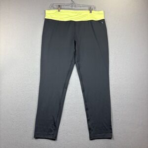 Danskin Now Women's Large XL 16-18 Gray  Fitted Athletic Leggings Yoga Pants